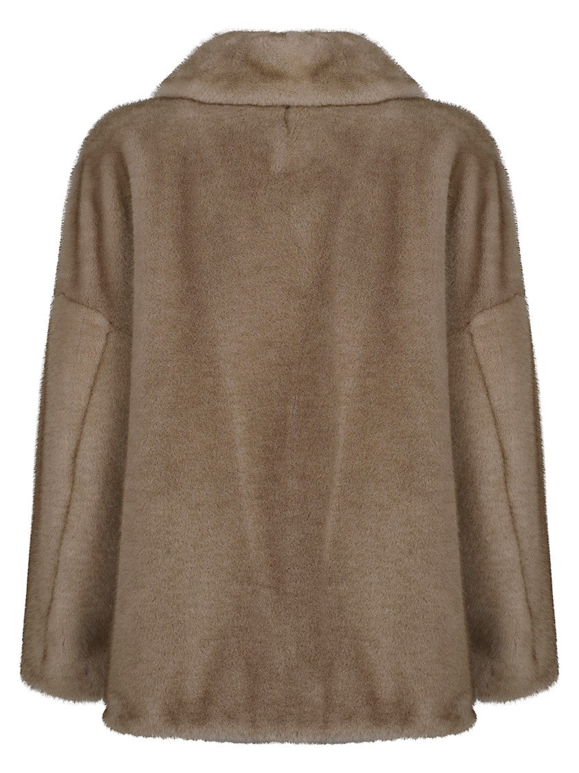 Herno Soft Faux Fur Polyester Bomber Jacket