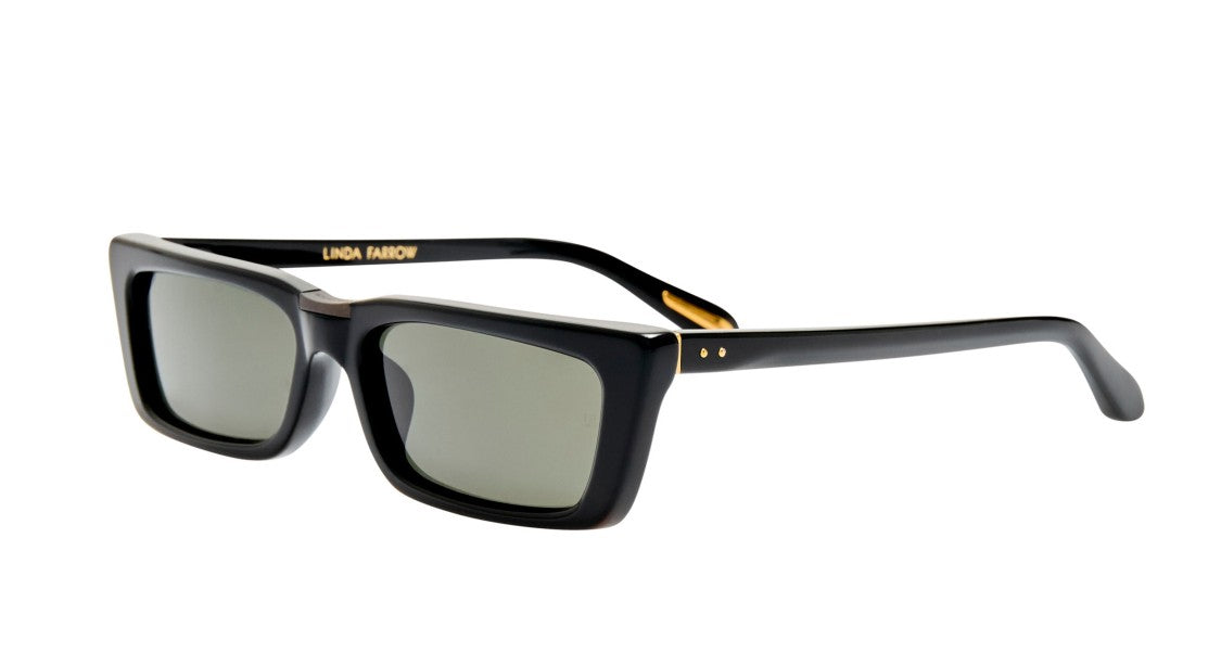 Linda Farrow Lfl Oversized Square Frame Sunglasses With Glossy Finish