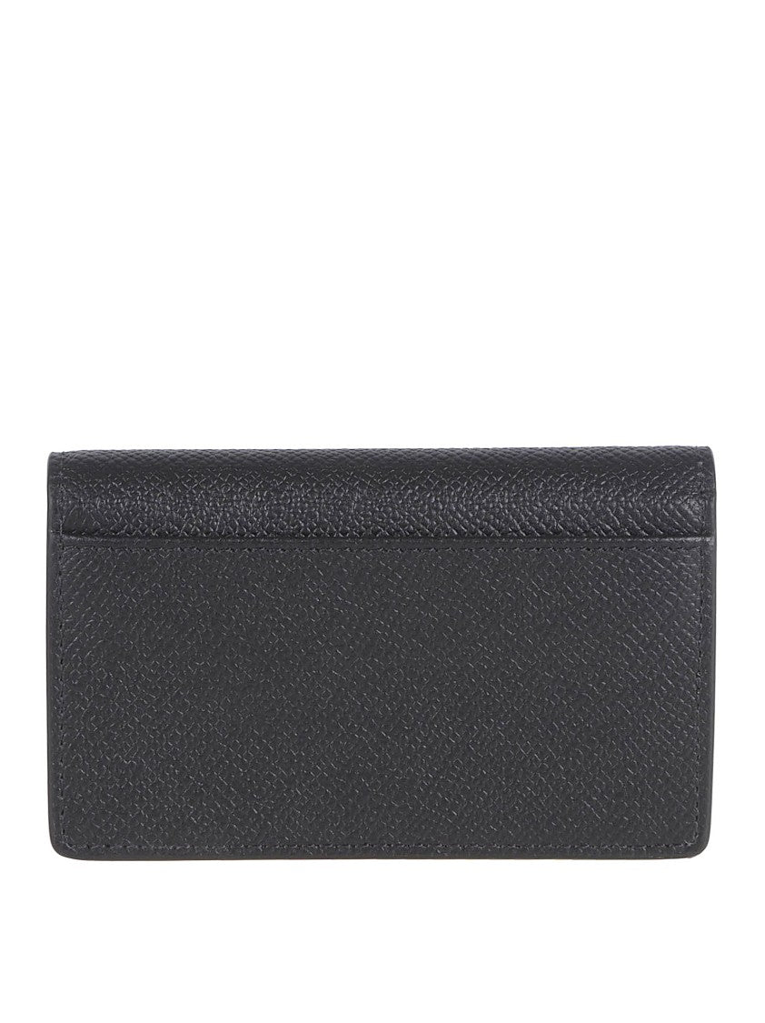 Maison Margiela Textured Leather Wallet With Clip Closure