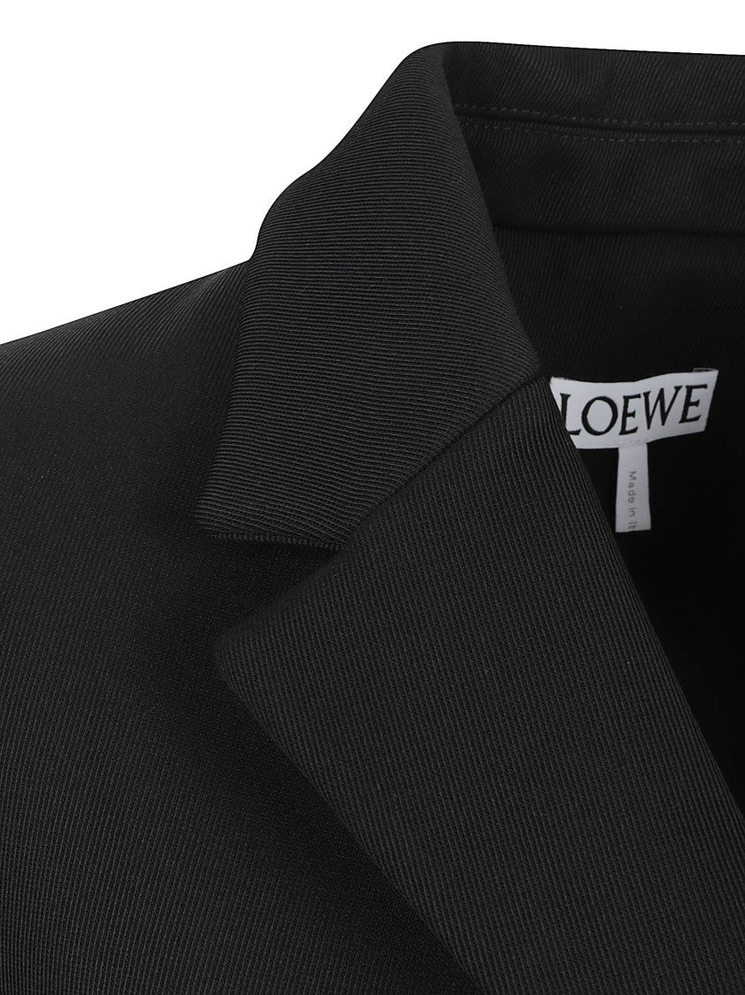 Loewe Tailored Black Jacket With Notched Lapel