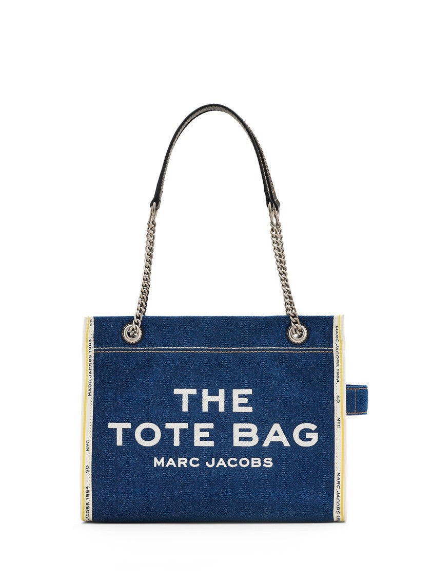 Marc Jacobs Denim Tote Bag With Chain
