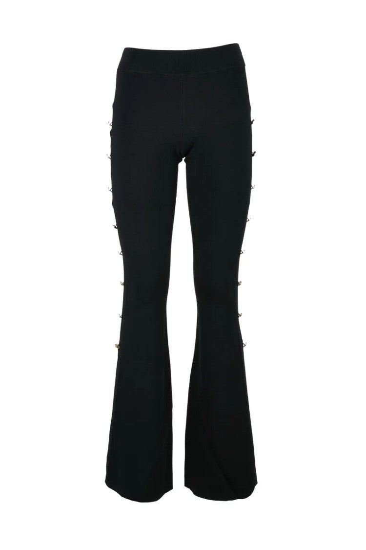 Versace Jeans Couture Knit Flare Pants - Black