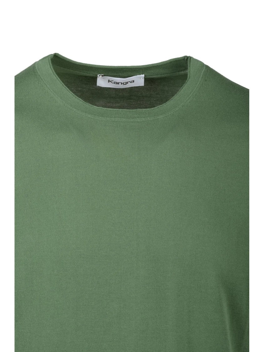 Kangra Green Crewneck Knit T-Shirt