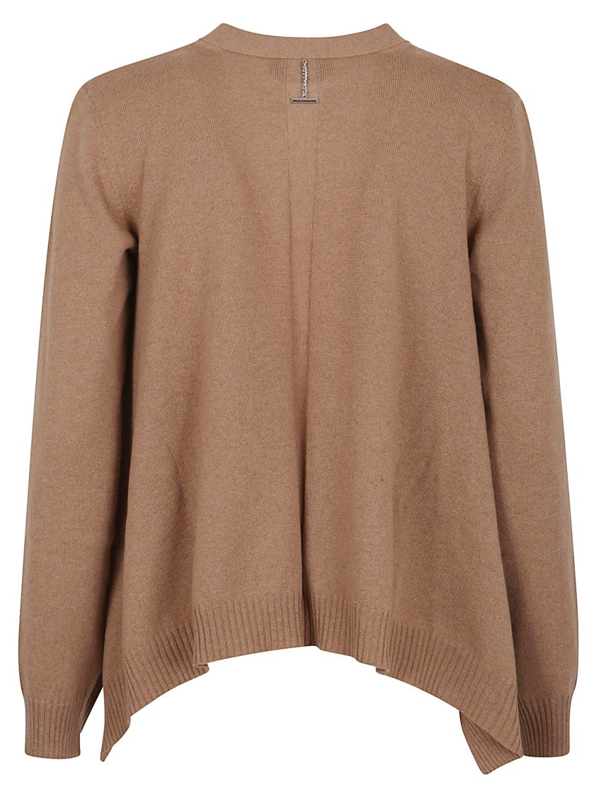 Alexander Mcqueen V-Neck Cardigan In Light Camel