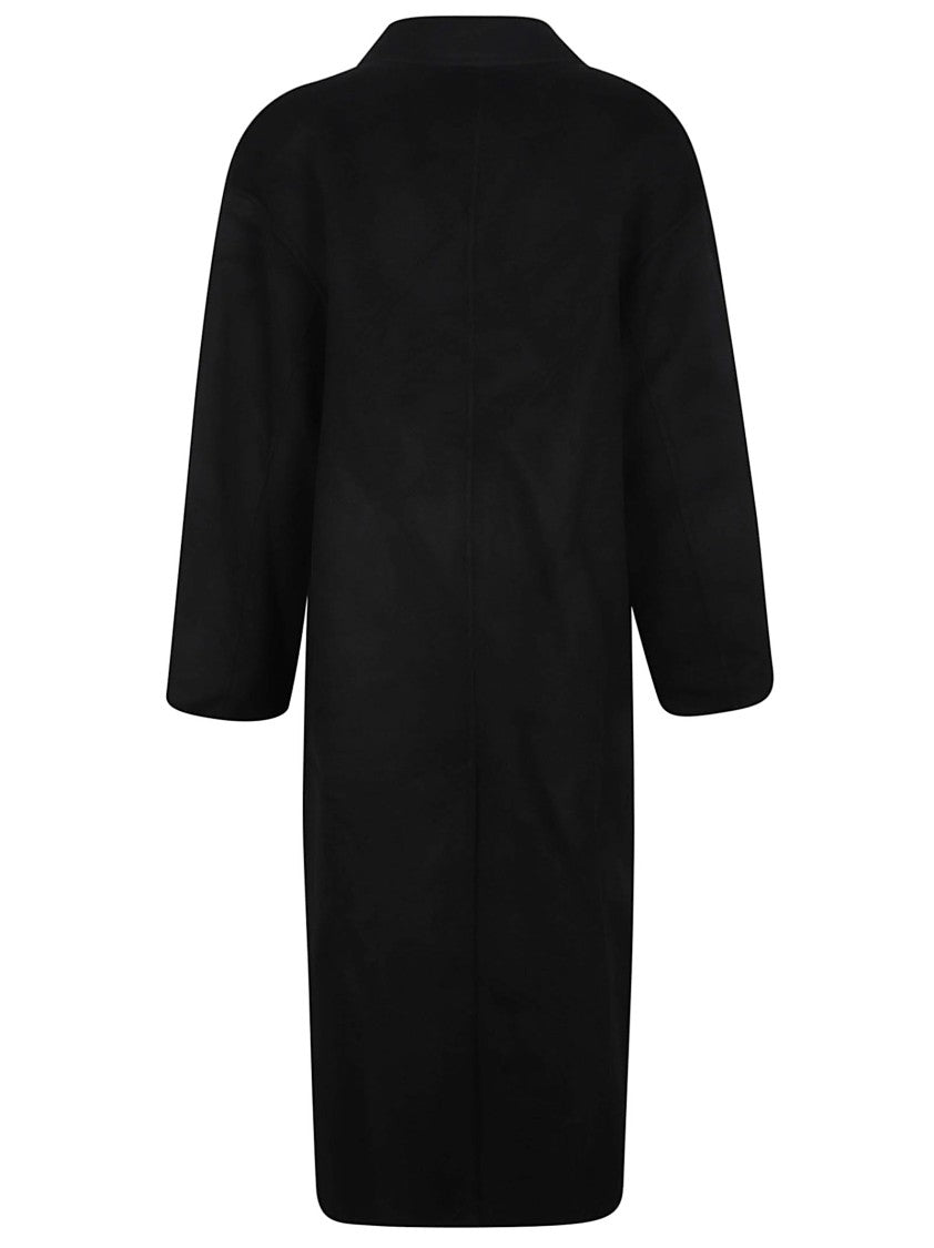 Loulou De Saison Borneo Lds Black Wool-Blend Coat