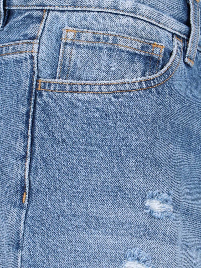 Seafarer Straight-Leg Medium Blue Jeans With Fading And Whiskering