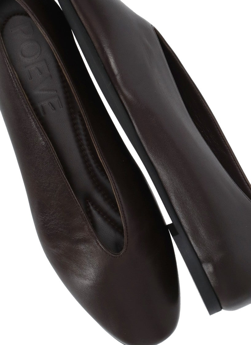 Poeve Brown Reese Leather Flats