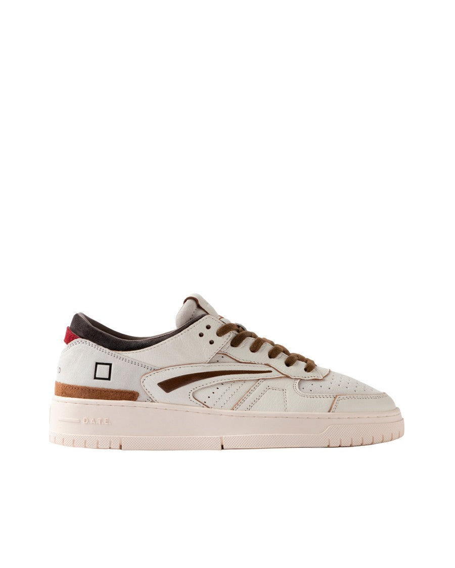 D.A.T.E Perforated Suede Low-Top Sneakers With Colorblock Design