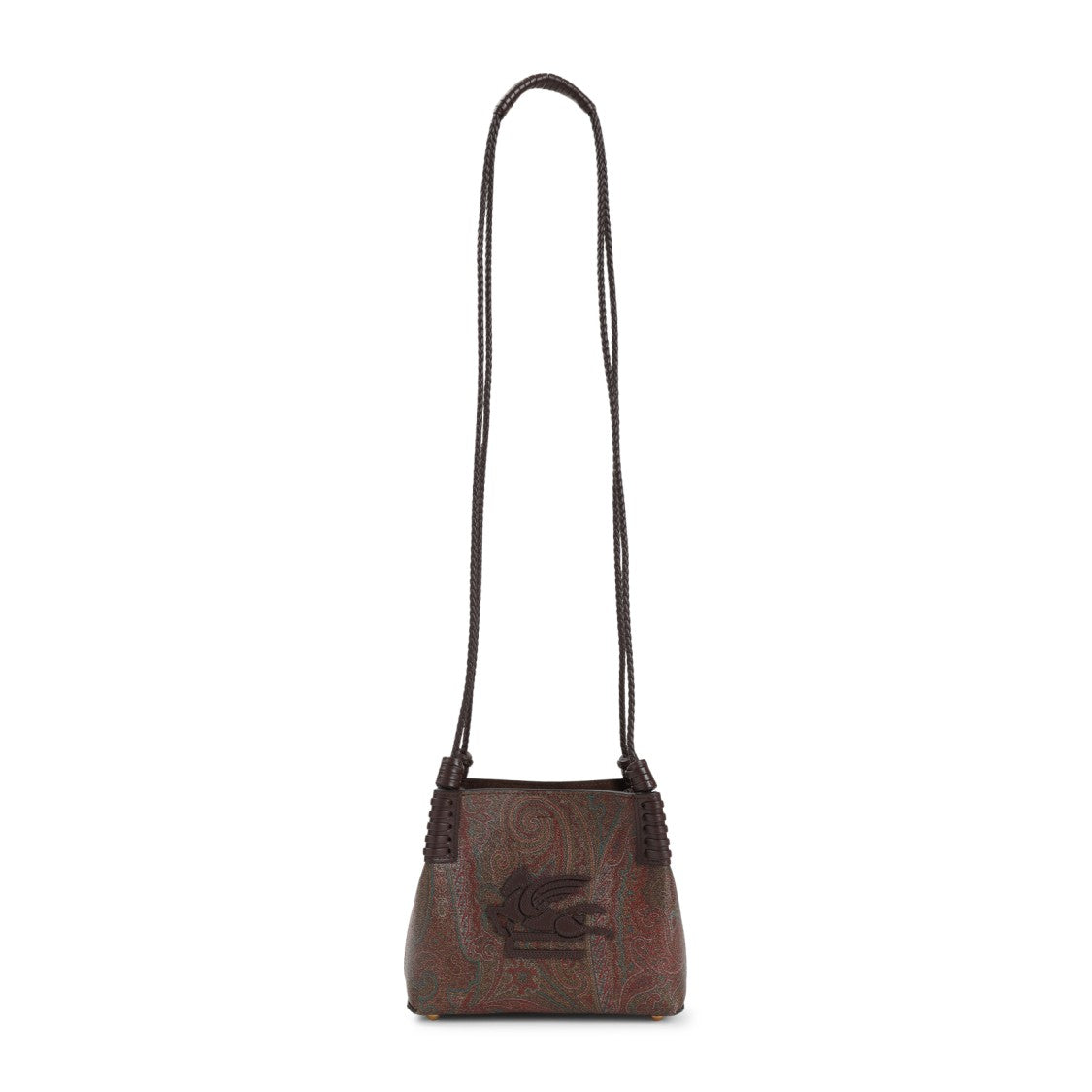 Etro Arnica Xs Shoulder Bag In Signature Brown Canvas