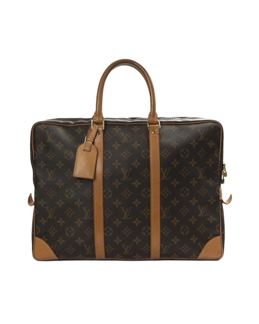 Louis Vuitton Brown Monogram Voyage Mm Leather Briefcase