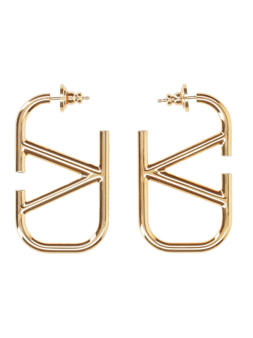 Valentino Garavani Gold V Logo Maxi Stud Earrings