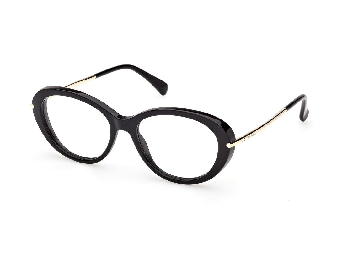 Max Mara Glossy Black Mm5227 Acetate Eyeglasses