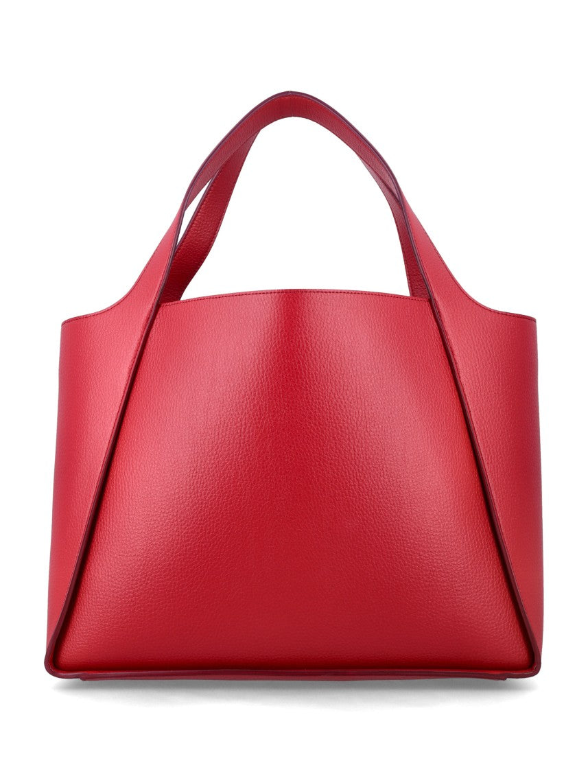 Stella Mccartney Logo Studded Vegan Leather Tote Bag