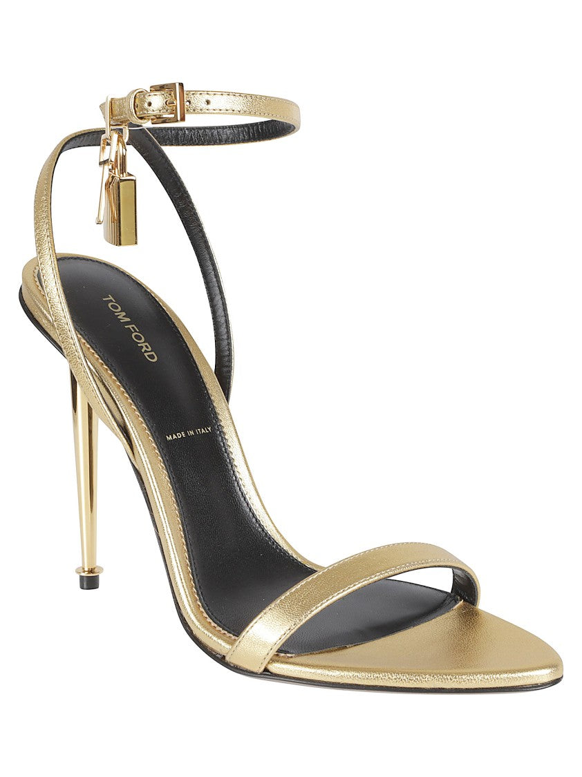 Tom Ford Open-Toe Sandals With Stiletto Heel And Gold Accents