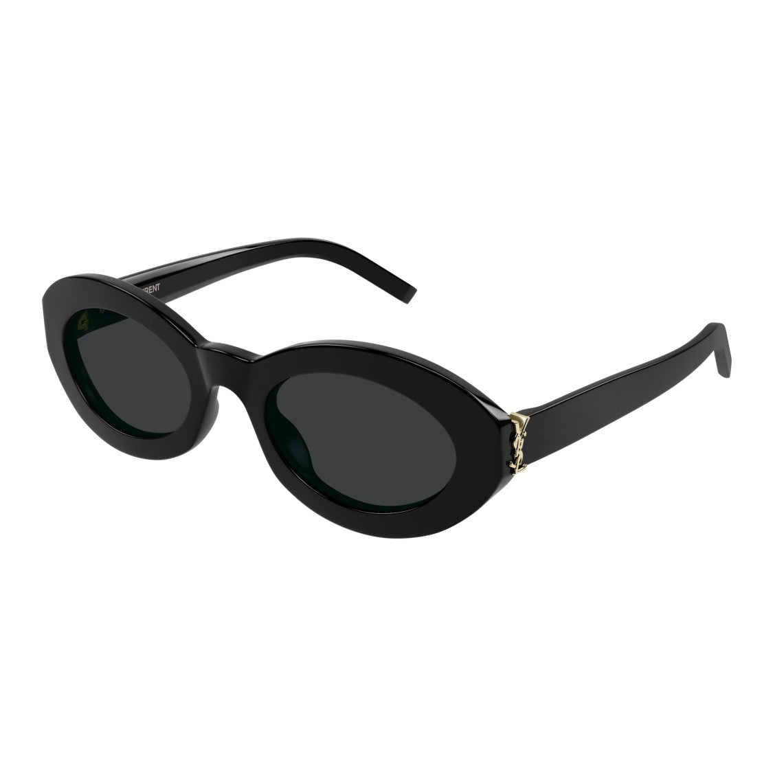 Saint Laurent Bold Oval Recycled Acetate Sunglasses