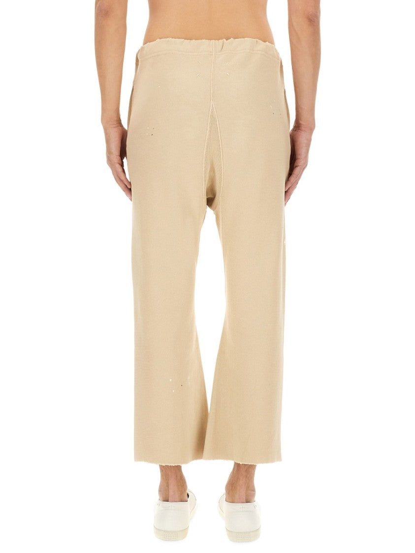 Maison Margiela Relaxed Fit Wide Leg Cotton Pants