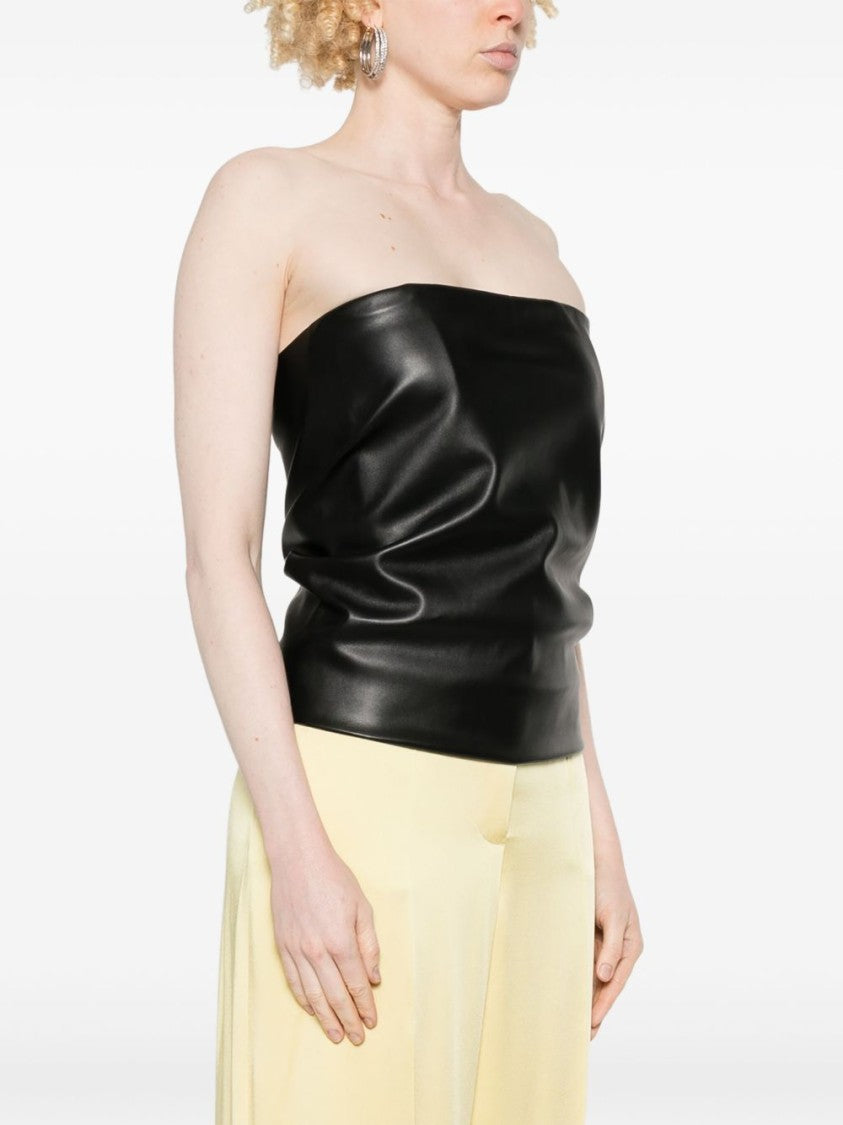 Sportmax Gathered Bandeau Top With V-Back Design