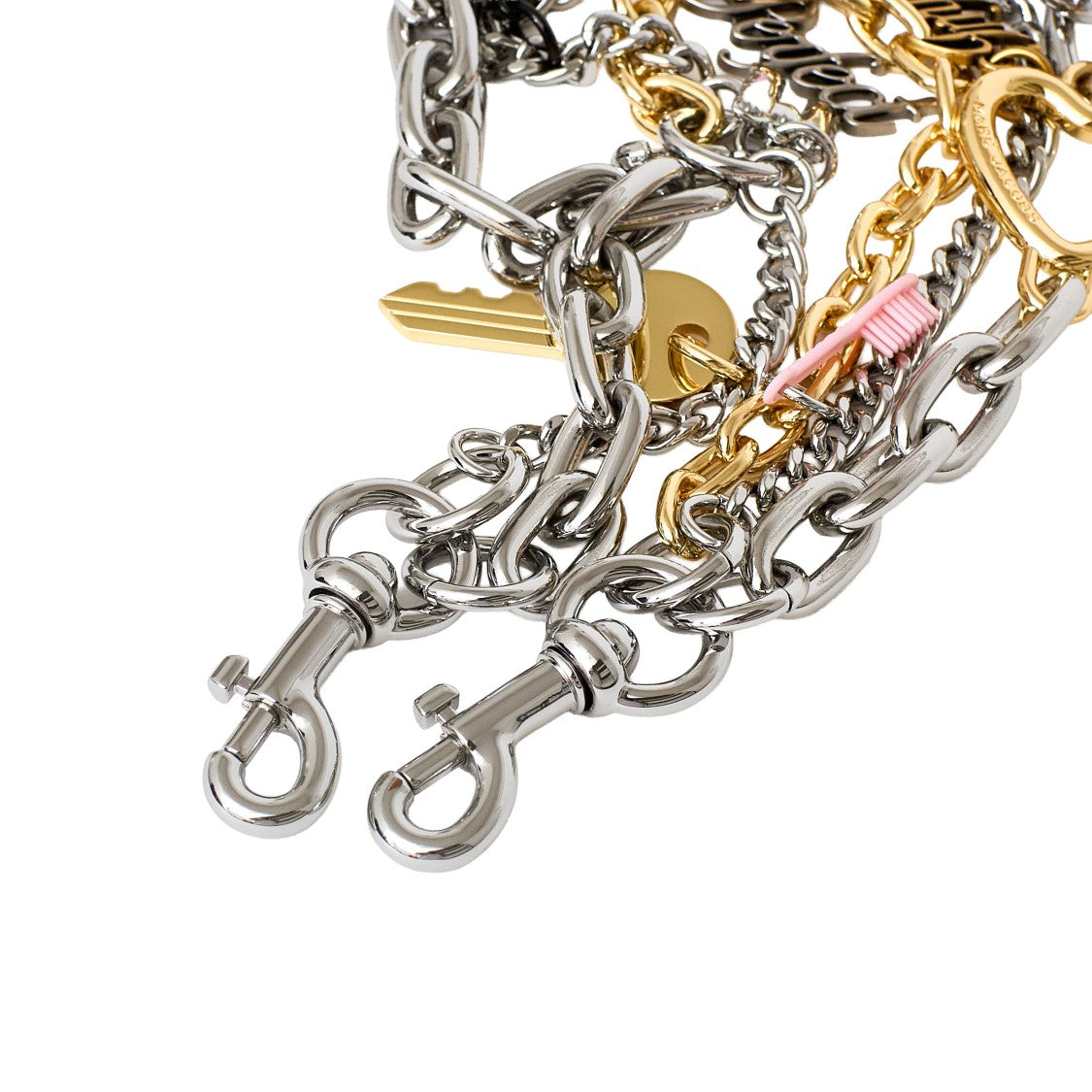 Marc Jacobs Dangled Charm Metallic Shoulder Strap