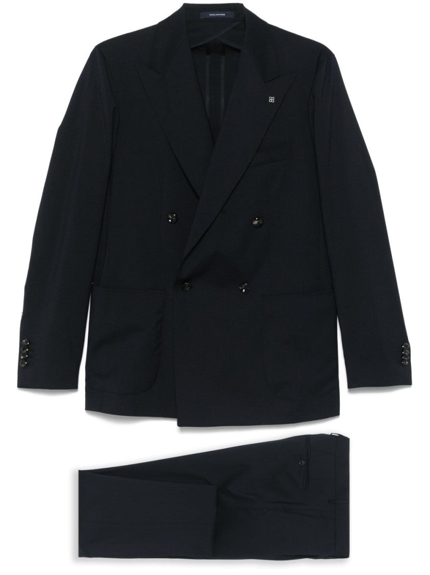 Tagliatore Tailored Blue Virgin Wool Blend Dress