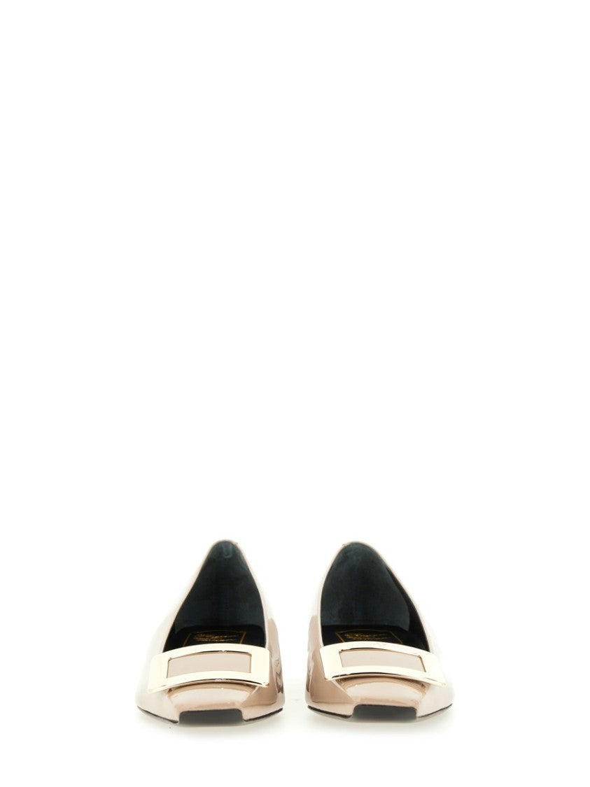 Roger Vivier Belle Vivier Leather Flats