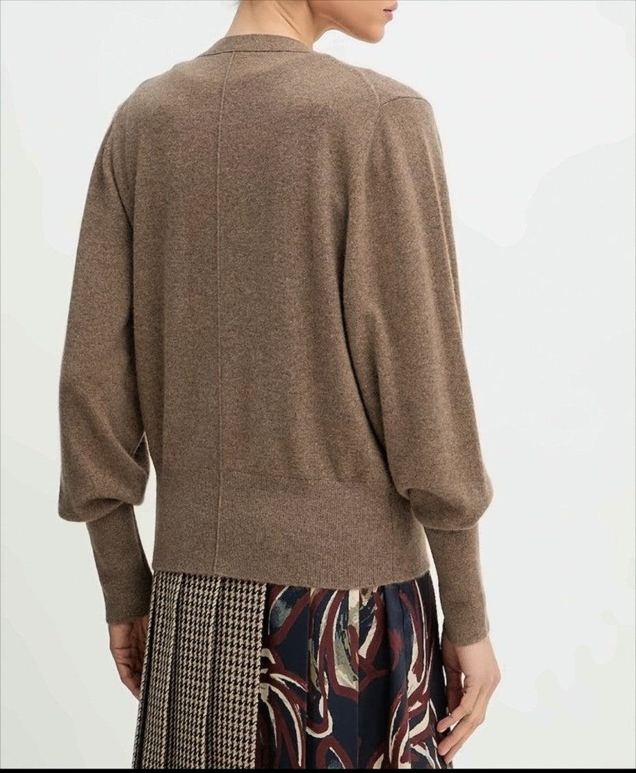 Boss Cashmere Cardigan With Ribbed Trim And V-Neckline