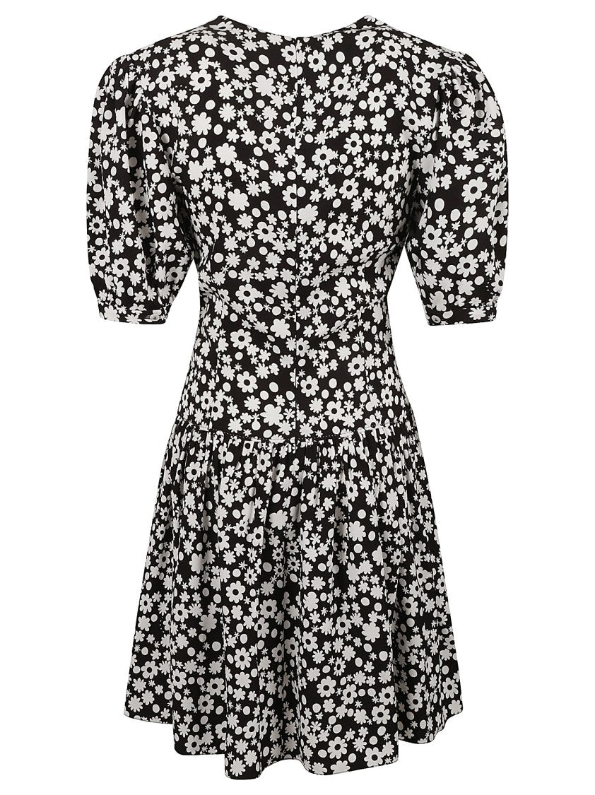 Marni Fitted Mini Dress With Deep V-Neckline