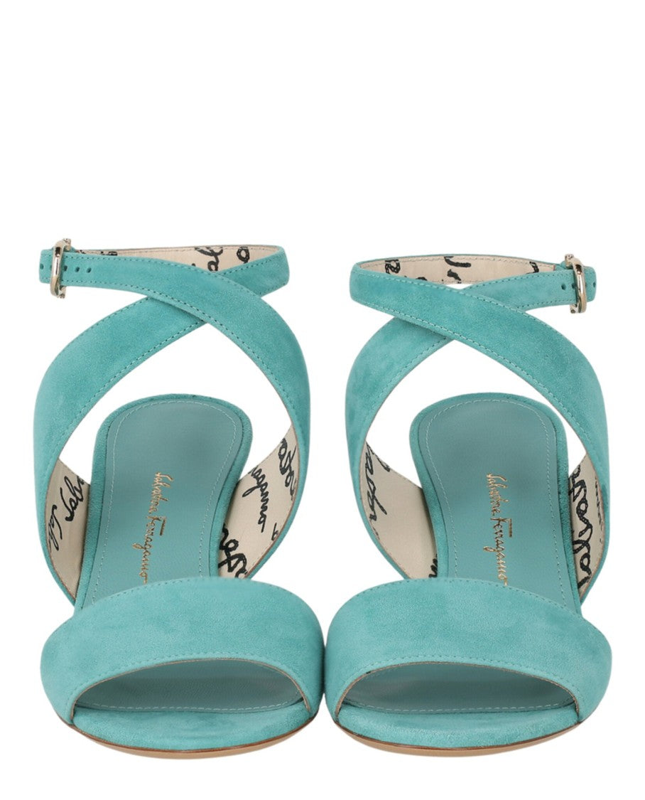Ferragamo Sheena Suede Heel Sandals