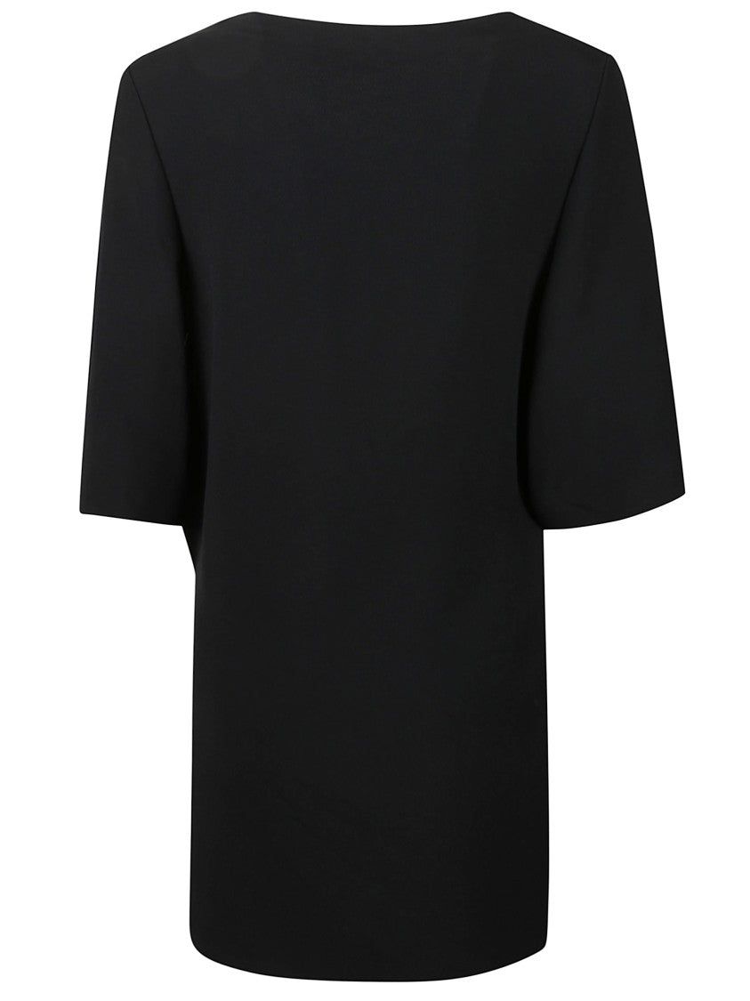 Carven T-Shirt Style Dress With Bow Detail