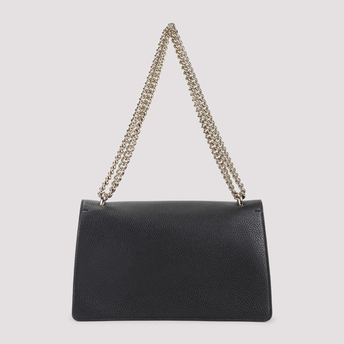 Gucci Structured Grained Leather Shoulder Bag