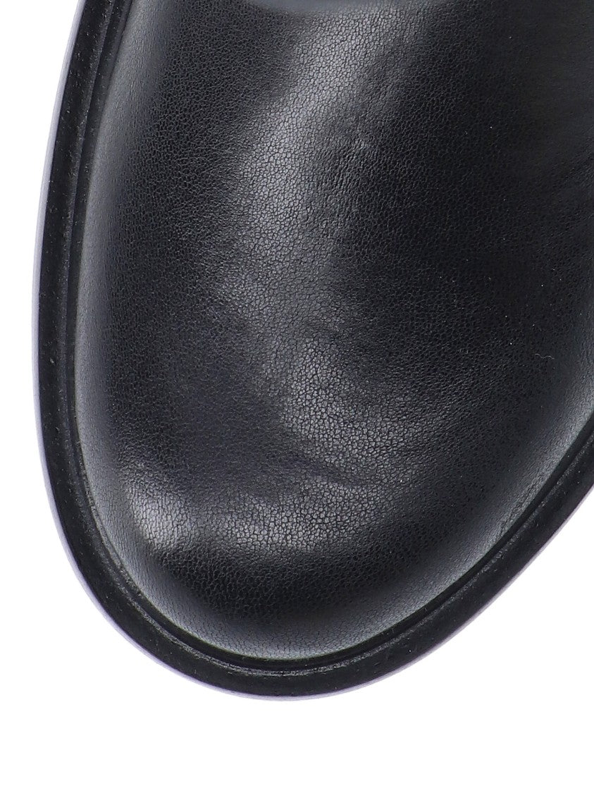 Stuart Weitzman Mid-Calf Boots With Smooth Finish And Rounded Toe