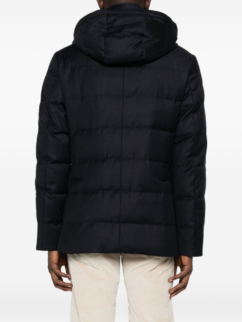 Montecore Long Hooded Padded Coat With Quilted Structure