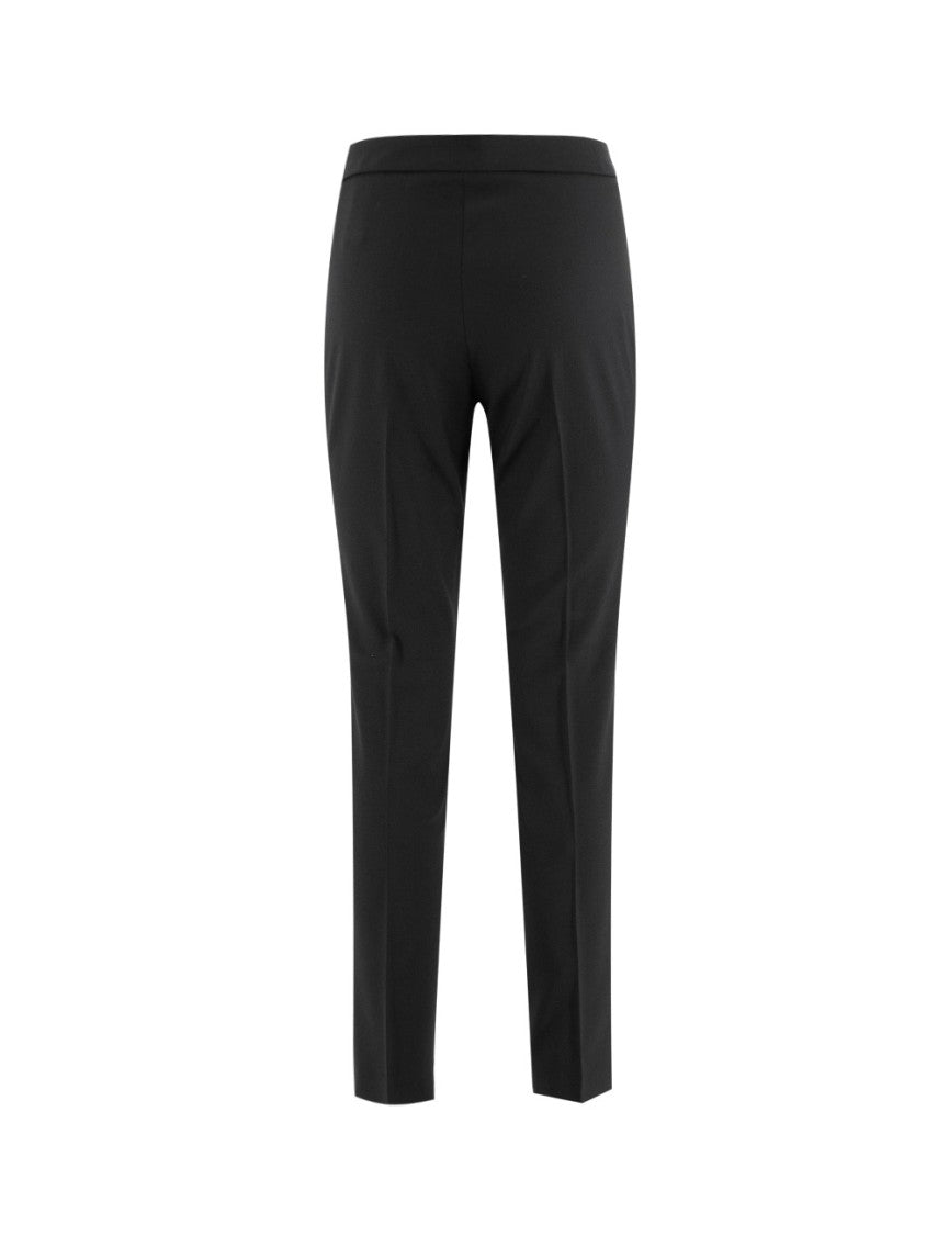 Fabiana Filippi Skinny Black Trousers With Side Zip Fastening