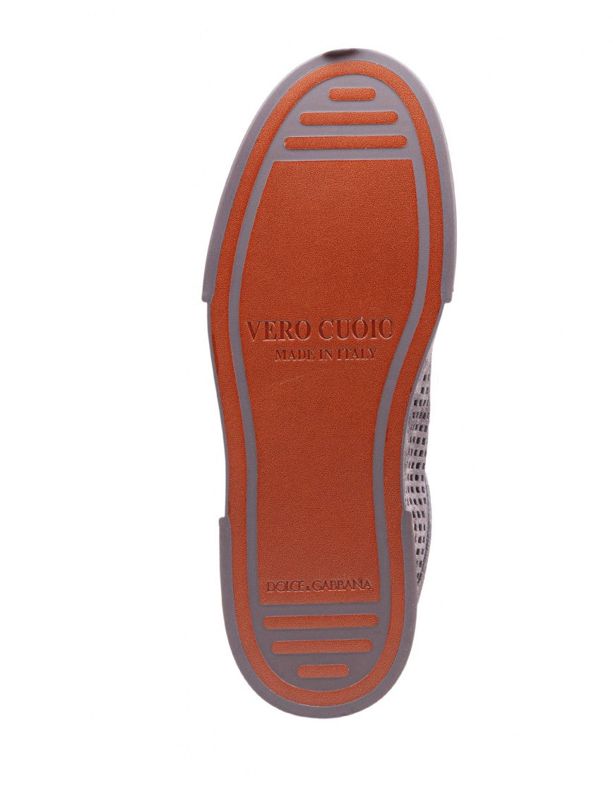 Dolce & Gabbana Portofino Yacht Suede Lead Color Sneakers