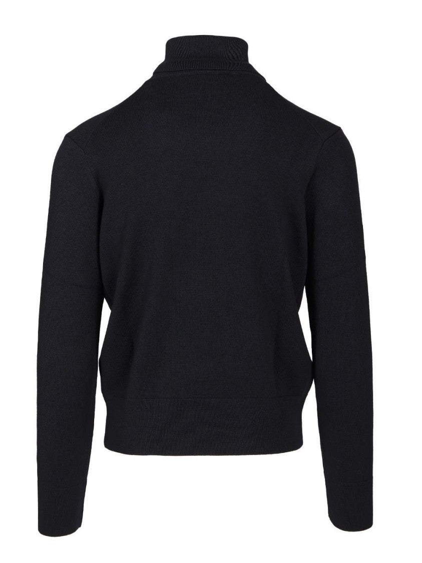 Ami Fitted Merino Wool Turtleneck Sweater
