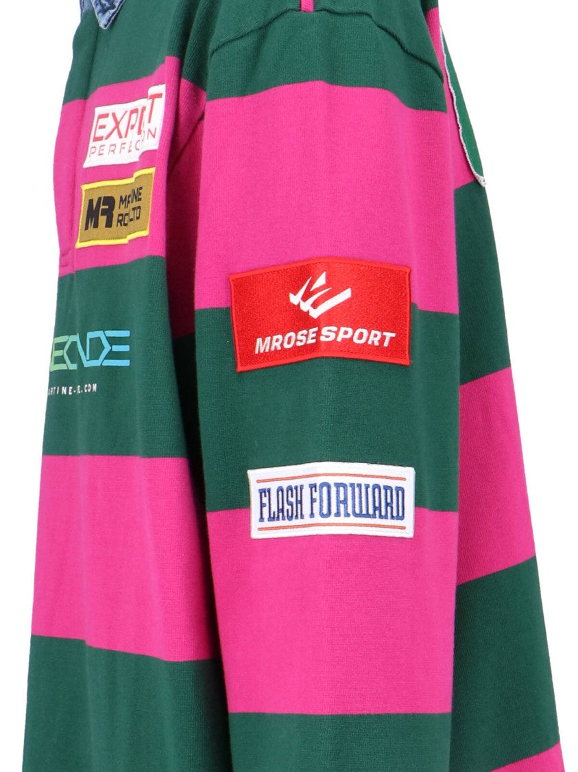 Martine Rose “Rugby” Polo Shirt Green And Pink