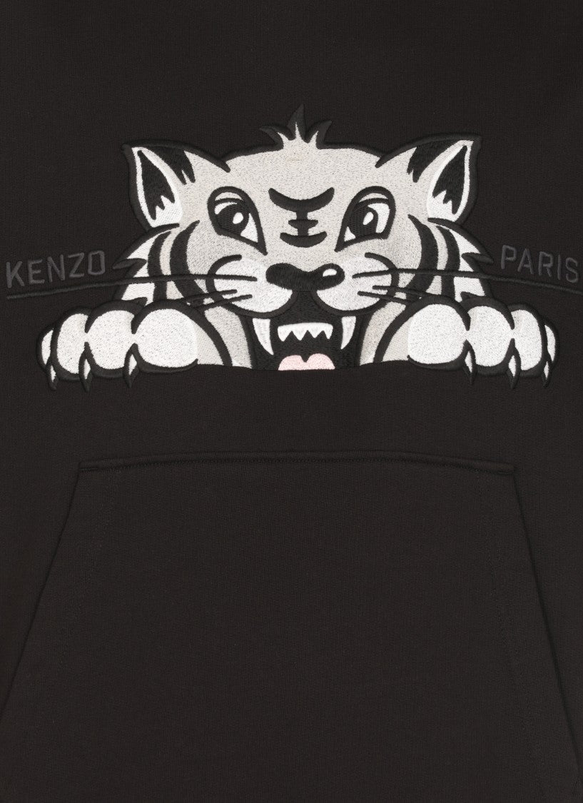 Kenzo Black Happy Tiger Hoodie