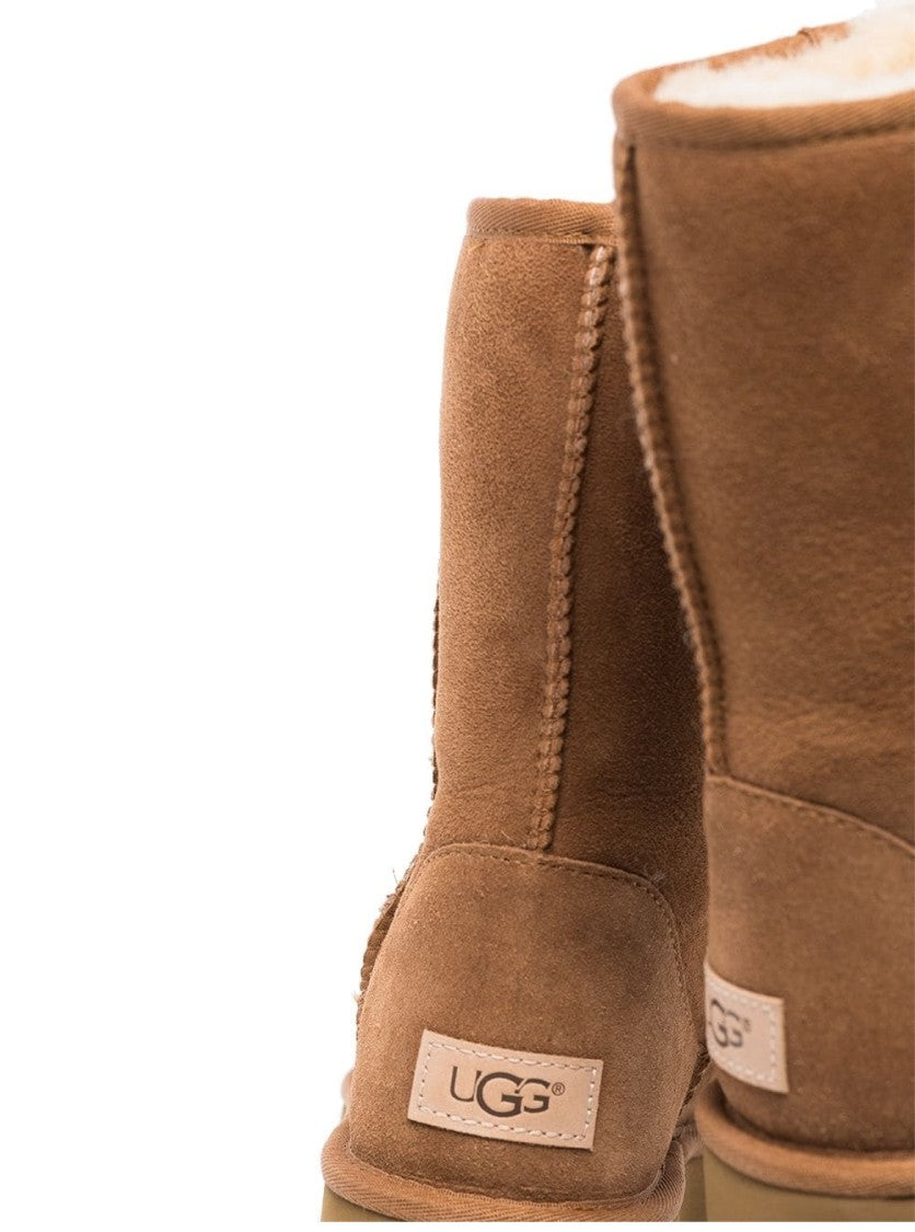 Ugg Mid-Height Leather Boots With Suede Finish