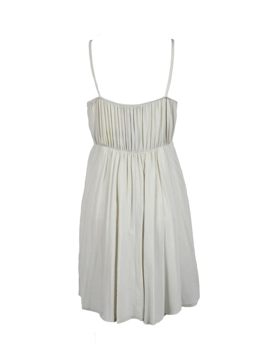 Gil Santucci Flowy Long Dress With V-Neckline And Tie Detail