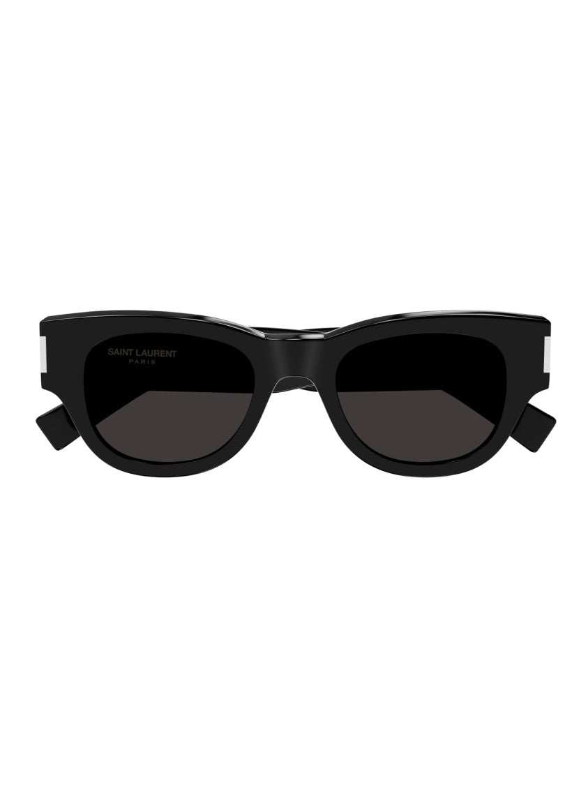 Saint Laurent Angular Frame Sunglasses With Glossy Finish