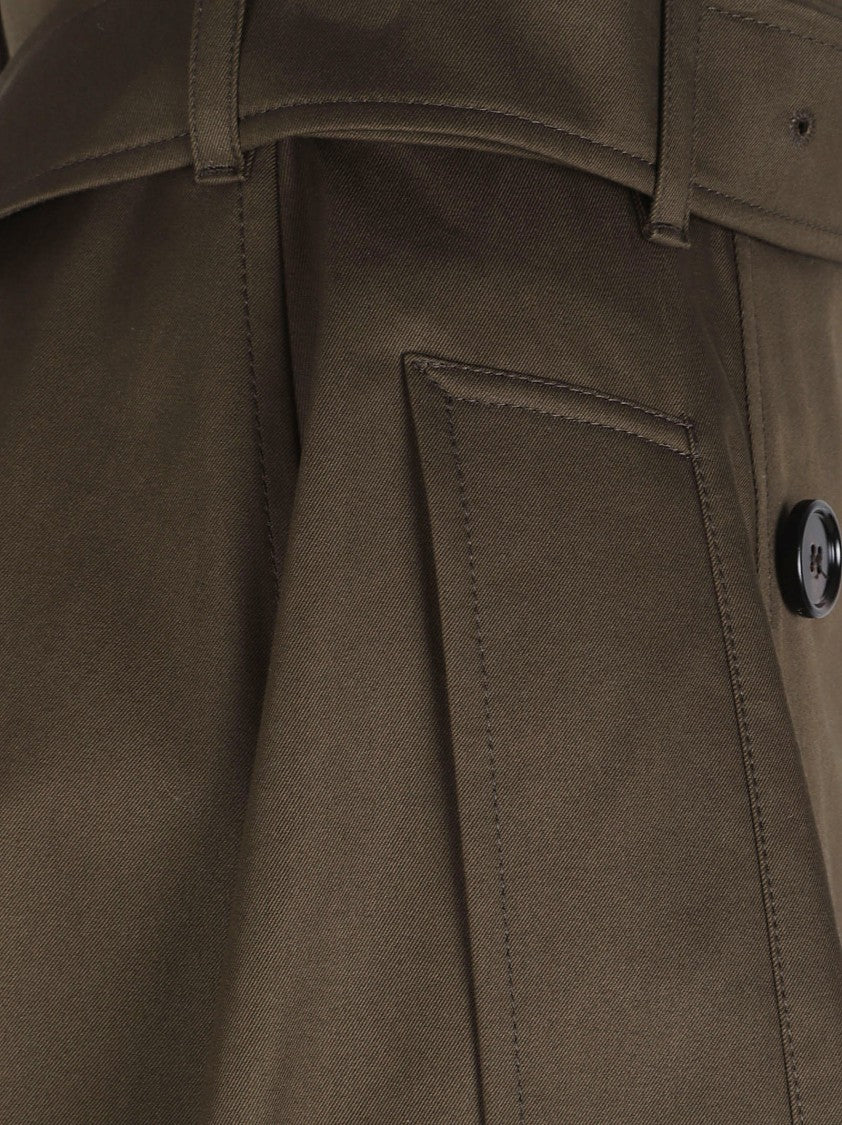 Burberry High-Waisted A-Line Skirt With Wrap Closure And Belt
