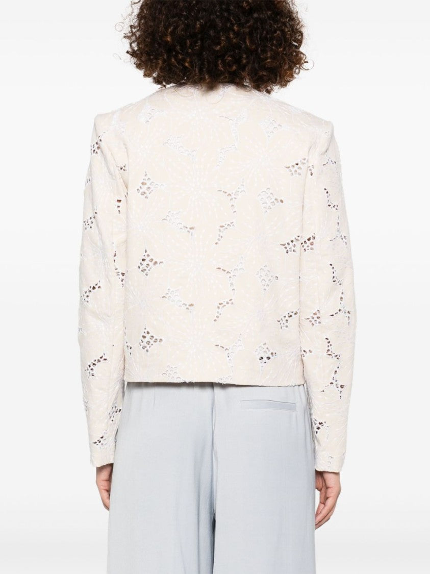 Genny Cut-Out Detailing Cotton Blazer