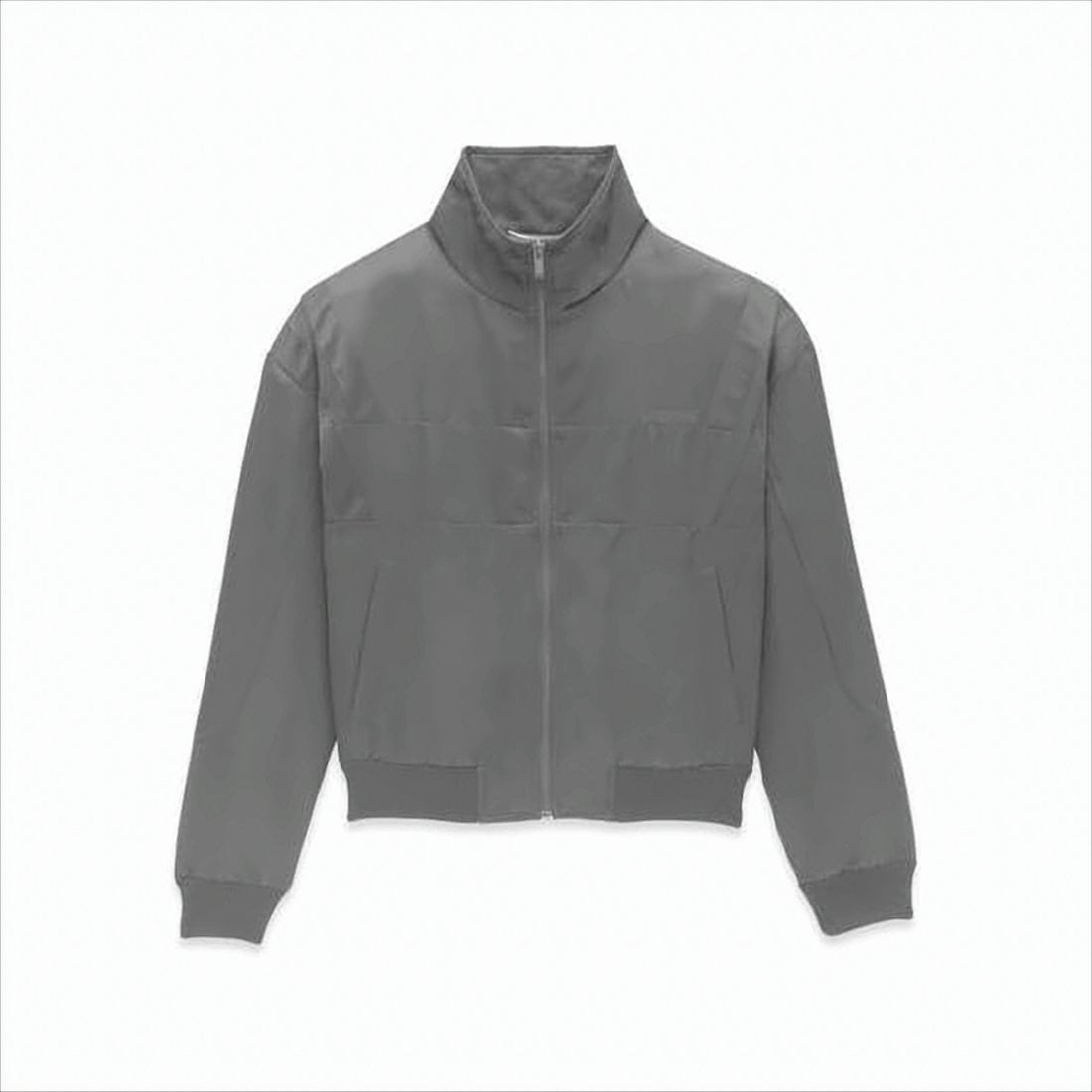 Saint Laurent Black Padded Jacket With Zip Front And High Collar