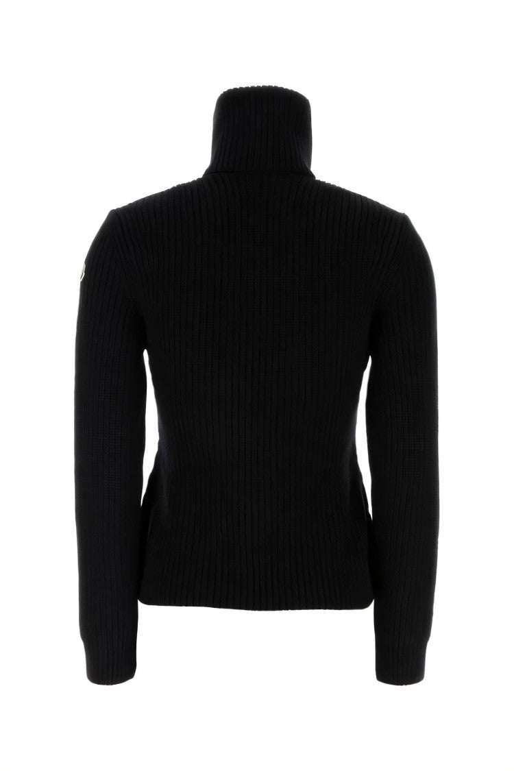 Moncler Quilted Front Cardigan With Textured Knit Back