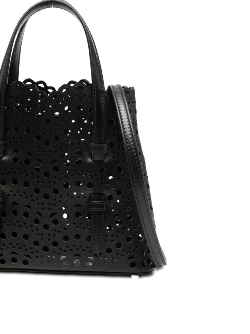 Alaïa Mina 20 Perforated Vienne Calfskin Leather Handbag