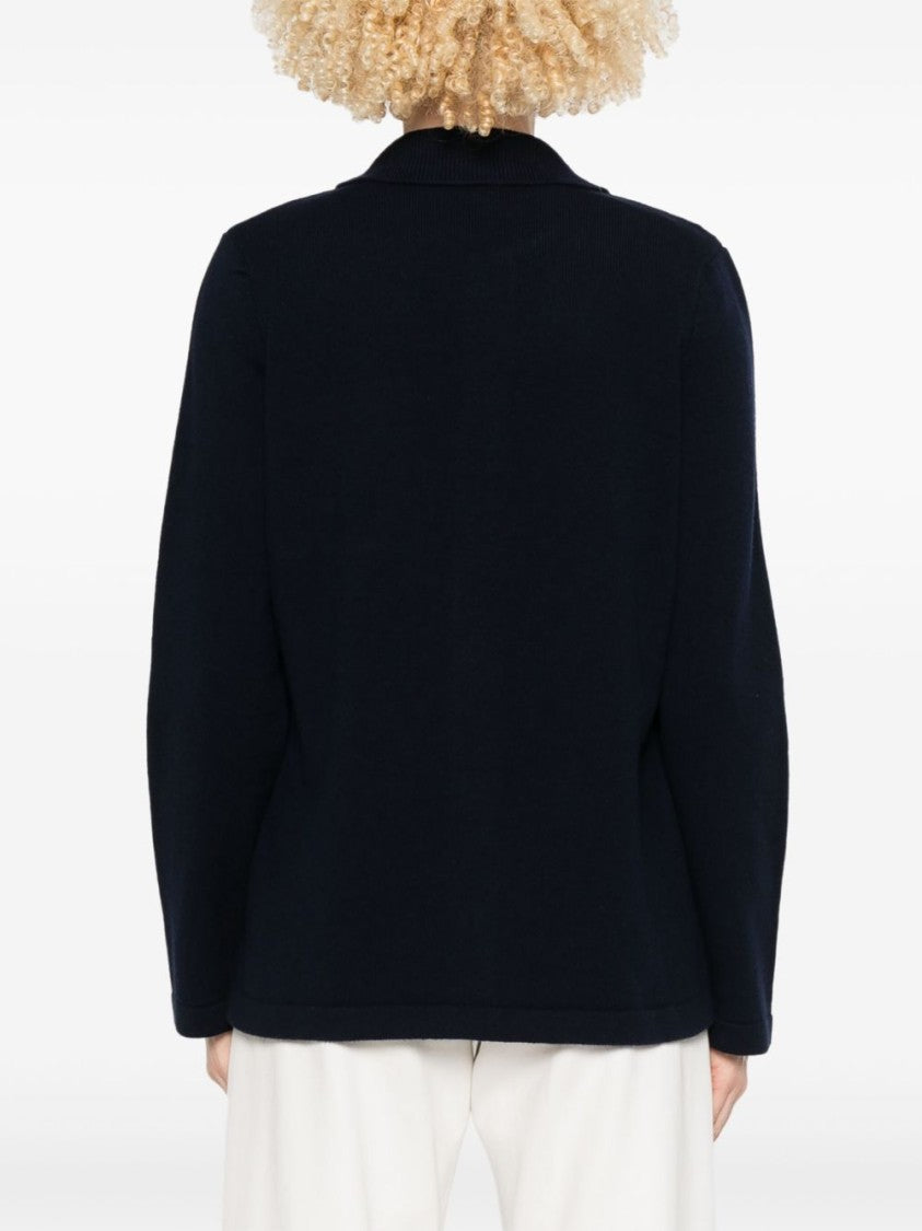 A.P.C. Midnight Blue Wool Shirt With Chest Pocket