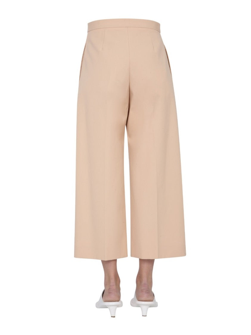 Jil Sander Wide-Leg Cropped Trousers With Smooth Fabric