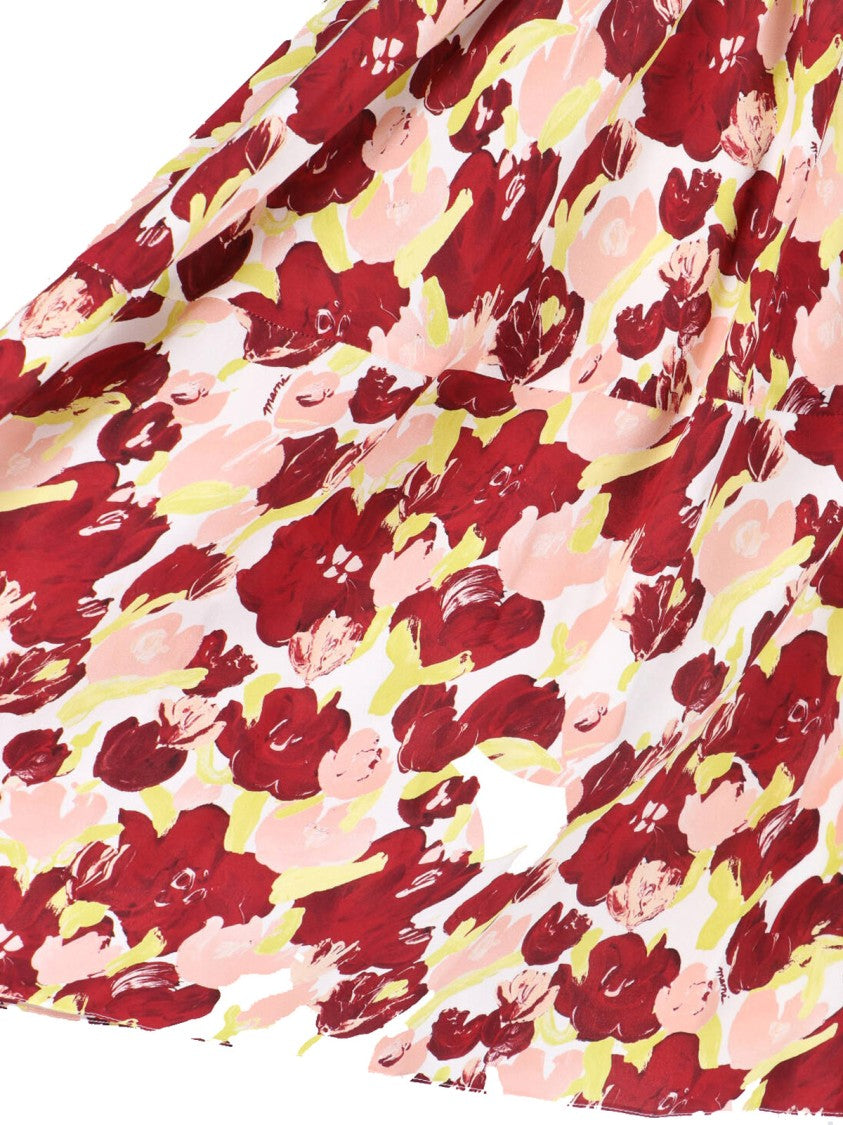 Marni Multicolor Secret Bouquet Silk Skirt