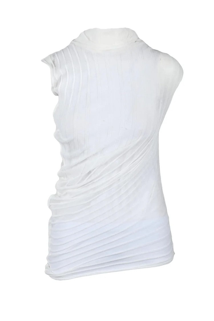 Victoria Beckham Asymmetric Brushed Top - White