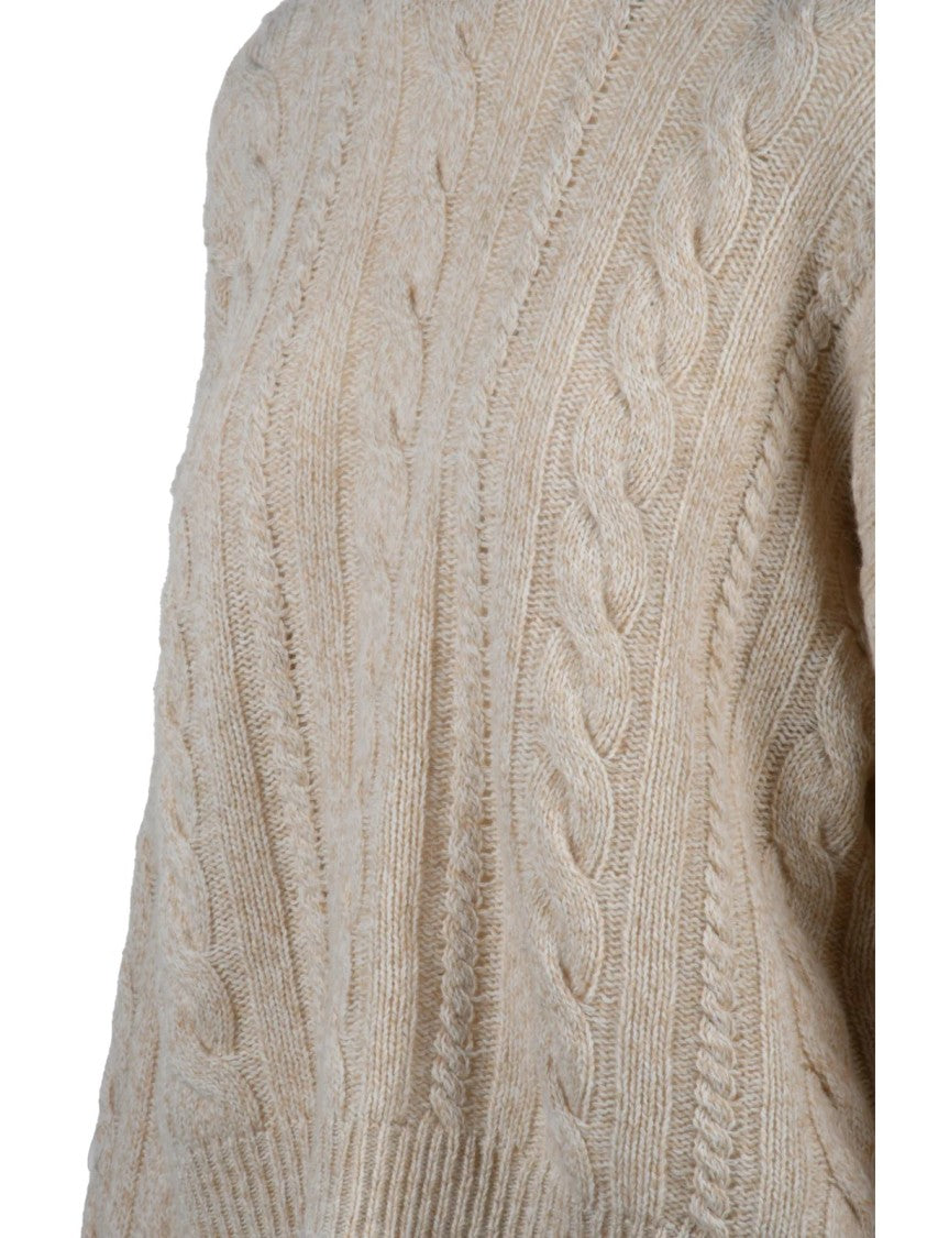 Pennyblack Cable Knit Crewneck Sweater With Timeless Design