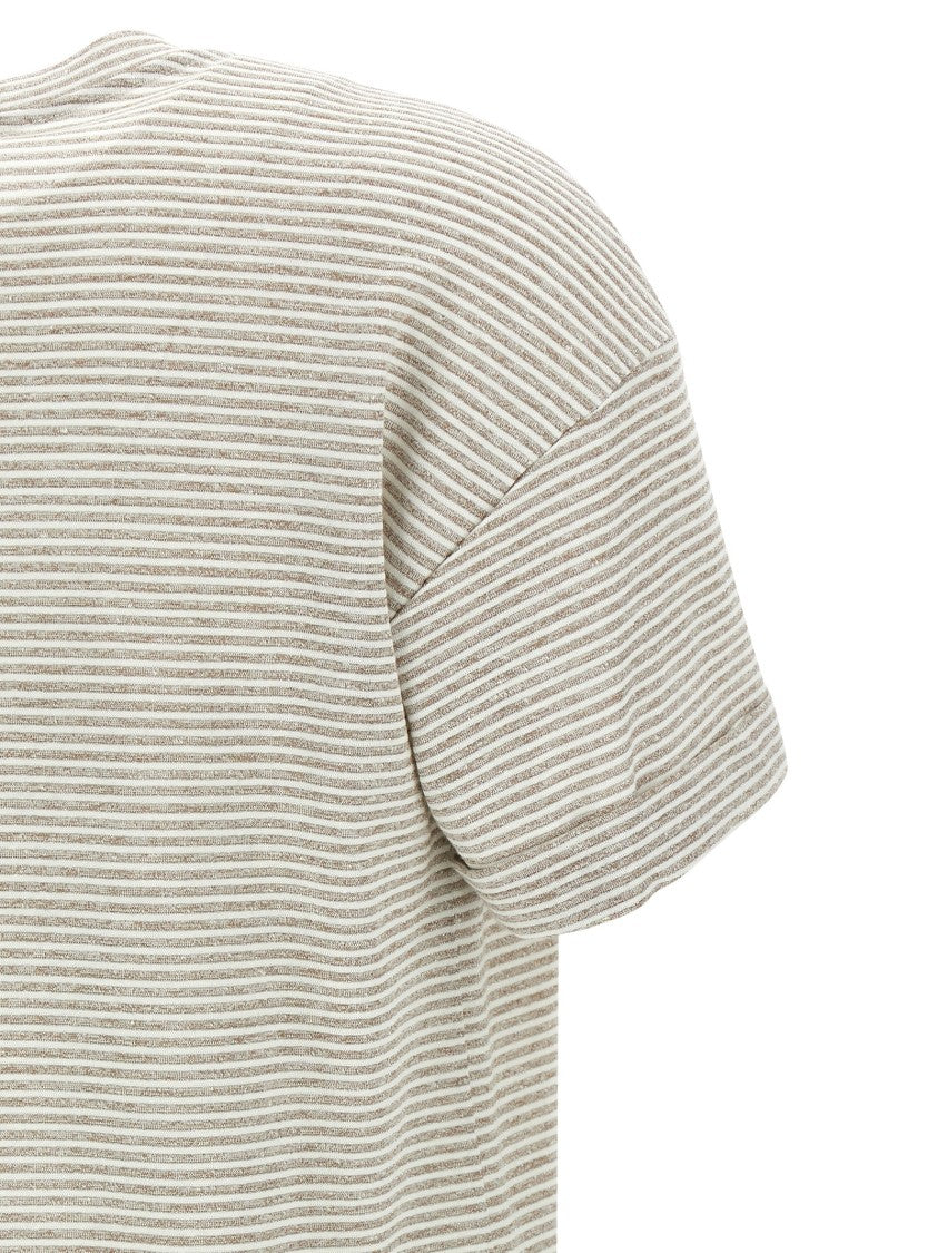 Peserico Lamé Stripes T-Shirt